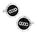 Promotioneer Men's Audi Logo Symbol Fashion Shirt Cufflinks with Gift Box