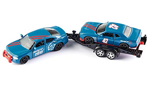 siku 2565, Dodge Charger mit Dodge Challenger SRT Racing, Himmelblau, Metall/Kunststoff, 1:55, Öffenbare Türen – Bild 3