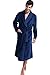 Drowsy Cloud Bathrobe Soft Women Robes Plush Kimono Collar Bathrobe Blue in Size L, White, Large