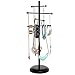 Modern Black Metal Tabletop Jewelry Tree Display Stand / Decorative Bracelet, Earring & Necklace Hanger