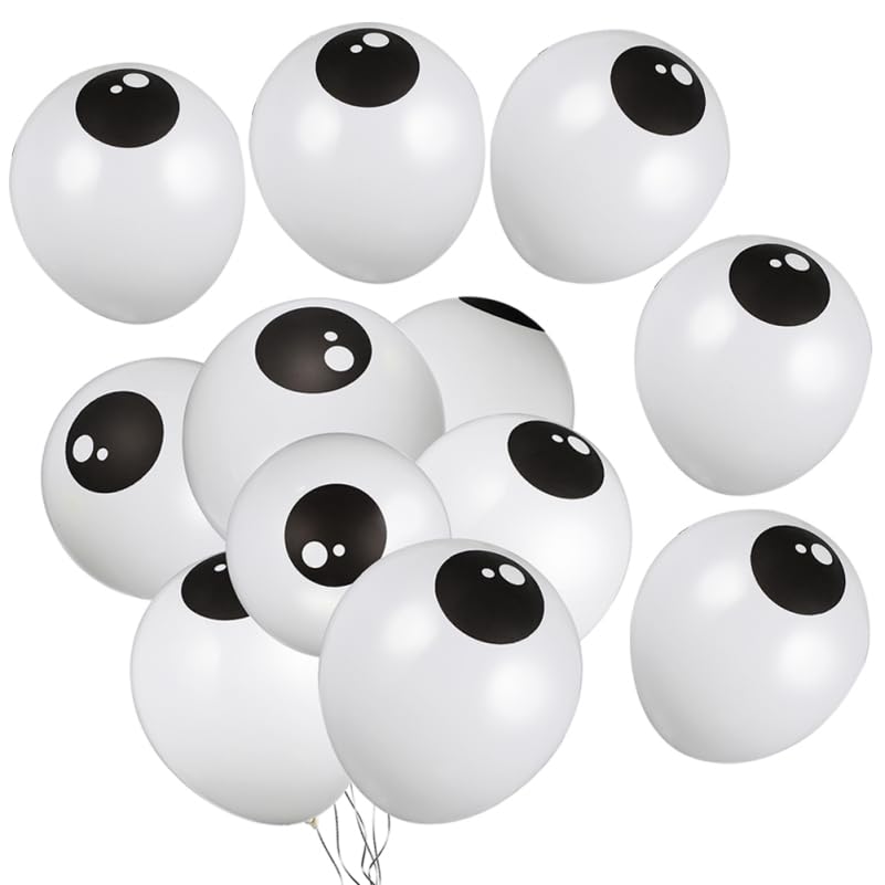 SAFIGLE 5 Inch Eyeball Latex Balloons Halloween Party Decorations Cartoon Octopus Eye Design Eye Ball Balloons for Home Bar Club Party Supplies