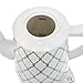Ceramic Tea Kettle with 5 Temperature Presets - 1.6L Electric Precision Gooseneck Pour Over Teapot has Detachable Base, Dry Boil Protection, Keep Warm Function, and Beautiful Trellis Pattern