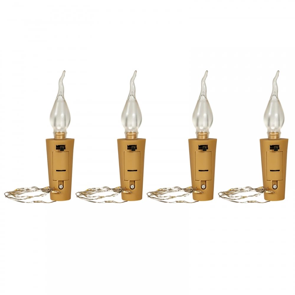 4Pcs LED Wine Bottle Stopper Lamp, Wine Bottle Copper Wire Lights with Cork for Wedding Christmas Party Decoration Bar Mason Jar