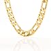 Lifetime Jewelry Figaro Chain 11MM, 24K Gold Over Semi-Precious Metals, Premium Fashion Jewelry, Hip Hop, Comes in a Box or Pouch for Gifts, Guaranteed for Life, 18 to 36 Inches
