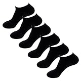 HOEREV Men's Bamboo Fiber No Show Invisible Socks, Pack of 6