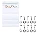 BodyJ4You 10PC Belly Button Ring Double Clear CZ Stainless Steel 14G Navel Body Piercing Jewelry