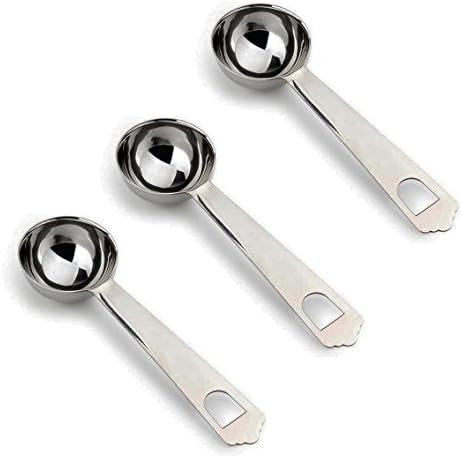Minigianni 20 ml Endurance Stainless Steel 1 1/3 Tablespoon Measuring Coffee Scoop Spoon, Set of 3