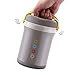 AKS Vacuum Insulated stainless steel lunch jar, with a tote colder bag (Gray)