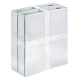 Cardinal 1.5" Round-Ring Presentation View Binders, 3-Ring Binder, Holds 350 Sheets, Nonstick Poly Material, PVC-Free, White, 4-Pack (00319-C)