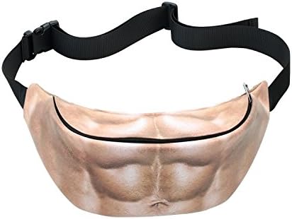 Neon Stylish Holographic Fanny Pack for Women Rave Festival Waist Bags Beach Bum Bag Hip Pouch Bag (Muscle)