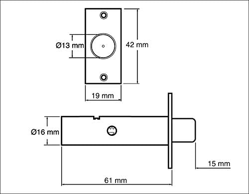 Yale P-M44T-PB Door Security Bolt with Thumbturn, Polished Brass Finish, Standard Security, Visi Packed - Image 4
