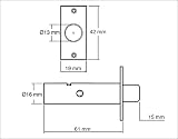 Yale P-2PM444-PB-2 Door Security Bolt Polished Brass Pack of 2 view 4