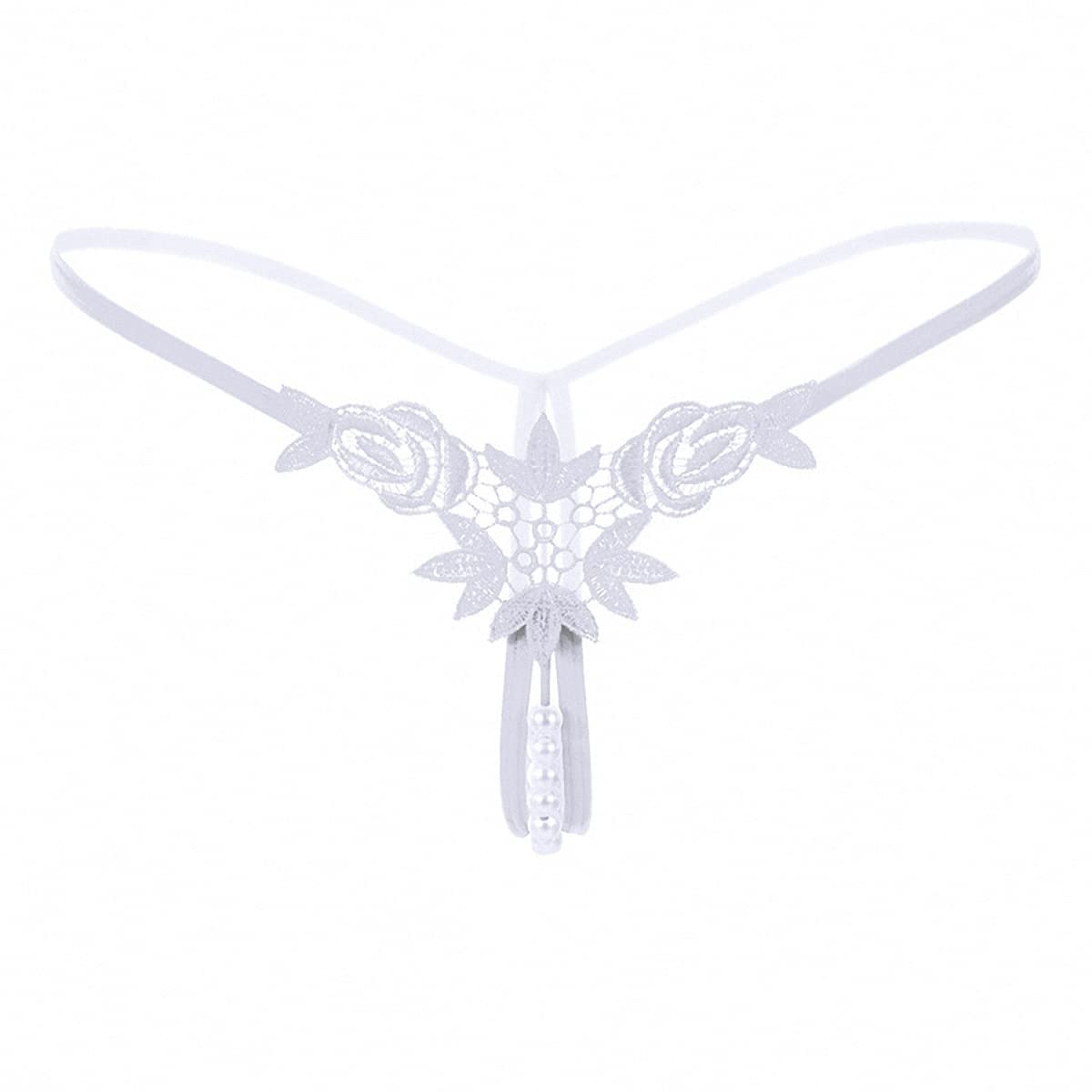 AkovichFarh Women Pearl Lace Bowknot Beads Lace