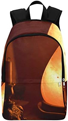 Himalayan Healthy Salt Lamp Vintage Bed Light Casual Daypack Travel Bag College School Backpack for Mens and Women