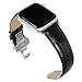 iStrap Alligator Grain Calf Leather Compatible/Replacement for Apple Watch Band Strap iWatch Series4 3 2 1 Edition Sport 38mm 42mm 40mm 44mm