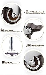 GBL 1" inch Small Caster Wheels with 2 Brakes