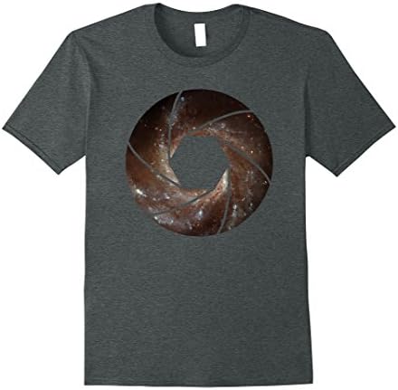 Mens Galaxy Camera Shutter Photographer Graphic Tshirt Tee XL Dark Heather