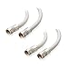 Cable Matters 2-Pack RG6 Coaxial Cable - 25ft, [CL2 Rated for in-Wall Use](CM) Quad Shield Coaxial Cable, RG6 Coax Cord for TV, Digital Router, Satellite Receiver and More, White