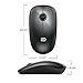 FD Wireless Mouse(Battery Included), V8 2.4G Ultrathin Silent Travel Mouse with Nano Receiver 1500 DPI Precise Control for Notebook Computer PC Laptop MacBook and Chromebook (Black)