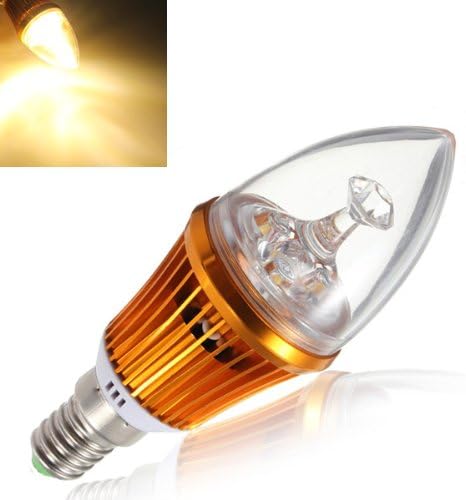 E14 4.2W 3LED Non Dimmable Warm White Light Bulb Base 85-265V
