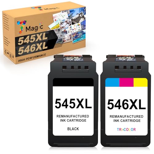 7Magic PG-545XL CL-546XL Ersatz für Canon Druckerpatronen 545 546 XL Multipack Compatible für Canon für Pixma TS3450 TS3451 TS3350 TS3351 TS3150 TR455