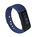 LUCOG Fitness Tracker Smart Bracelet Wristband - I5 Plus Activity Tracker Wellness Smart Watch Health Sleep Monitor w/ Step & Calorie Counter Morning Waking Up Vibration Alarm (Blue)