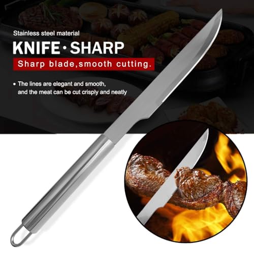 Kit Churrasco, com Caixa de Alumínio, Kit para Churrasco, Kit Churrasco 6 Peças com Maleta, Kit Churrasco Conjunto, Jogo de Facas, Facas para Churrasco, Kit de Churrasco, Lâmina de Aço Inoxidável