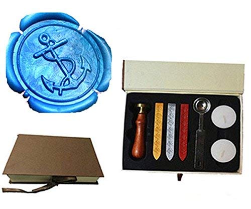 MDLG Vintage Fancy Anchors Wax Seal Sealing Stamp Wedding Invitation Card Snail Mail Gift Wrapping Wine Package Christmas Card Gift Parcel Envelope Embellishment Sealing Wax Seal Stamp Set