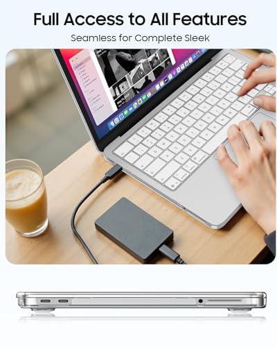 FINTIE Case for Macbook Neo 13-inch (2026) A18 Pro Chip (Model A3404) - Ultra Slim Anti-Yellowing Transparent Hard Shell Protective Cover for Macbook Neo 13" Retina Display, Crystal Clear