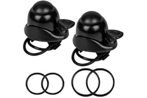 Dokpav 2 Pieces Bike Bell, Adjustable Bicycle Bell Loud Sound Universal Aluminum Bike Ring for Adult Road Bike, Mountain Bike