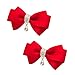 ZAKIA Women' Ribbon Bow Crystal Pendant Removable Shoe Clips Clutch Wedding Decoration Pack of 2
