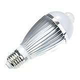 BESSKY Sensor light ,E27 9W 85V-220V 18LED Motion Control PIR Sensor light Lamp Bulb, Warm White