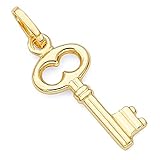 14k Yellow Gold Key Charm Pendant