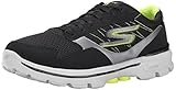 Skechers Performance Men's Go Walk 3 Compete Lace-Up Walking Shoe, Black/Lime, 8.5 M US