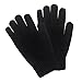 LETHMIK Mens Winter Thick Gloves Black Knit with Warm Wool Lining