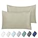 CALIFORNIA DESIGN DEN Luxuriously Soft Hotel Quality 600 Thread Count, 100% Cotton Set of 2 Cases, Crisp & Cool Pillow Cases Queen Size, Fits Standard & Queen Pillows (Taupe)