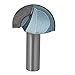 uxcell 1/2 inch x 1-1/2 inch Carpenter Double Flute Round Nose Cove Box Router Bit Cutting Tool