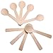 Mini Skater 50 Pcs Round Wooden Spoons Small for Kitchen Ice Cream Dessert Cutlery Tableware