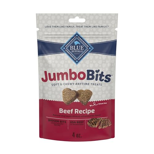 Blue Buffalo Jumbo Bits, Soft & Chewy Anytime Treats, Beef Recipe, Natural Dog…
