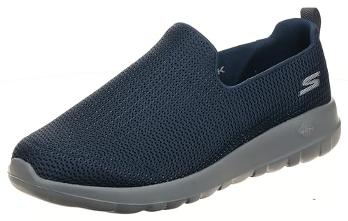 Skechers mens Go Max-athletic Air Mesh Slip on Walking Shoe, Navy/Gray, 11.5 X-…