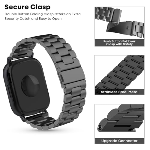 BDIG Metal Strap Compatible with Redmi Watch 5 Active/5 Lite, 22 mm Without Gap Replacement Strap for Redmi Watch 5 Active/5 Lite