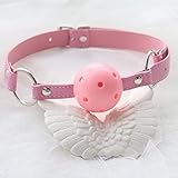 amzcoin Open Breathable Mouth Ball Toy for Role Play Game (Pink)