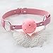 amzcoin Open Breathable Mouth Ball Toy for Role Play Game (Pink)
