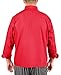 Red Lightweight Long Sleeve Chef Coat - L