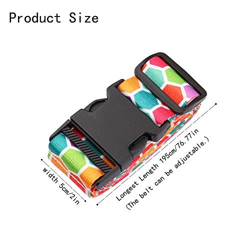 Adjustable Travel Luggage Strap Suitcase Belt Travel Bag Accessories 1.96 in W x 6.23 ft L(2Pack) - Thumbnail 3