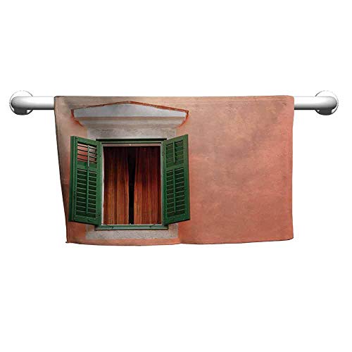 Abeocg Country Super Soft Towel Mediterranean Style Image Of Window And Shutters Old House Rurals Home Deco Unique Vitality Orange Green White W8 Xl24 - 