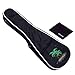 CAHAYA Ukulele Bag 23 inch Ukulele Case Oxford Fabric 0.28inch Thick Sponge Padded Adjustable Shoulder Strap with Coconut tree Pattern Style(Black )