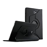 Vivefox Samsung Galaxy Tab A 10.1 Case(NO S Pen) - Folding Stand Folio Cover for Galaxy Tab A 10.1 Inch SM-T580/T585/T587 Tablet, with Auto Sleep/Wake, 360 Degree Rotating (Black)