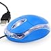 Daffodil WMS106B Wired Optical Mouse - 3 Button PC Mouse with Scroll Wheel and Internal LED Light - For Laptop / Netbook / Desktop Computers - Supported by: Windows (7 / 10 ) and Apple MAC OS(Blue)