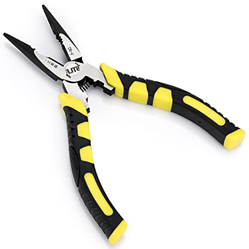 8 inch Needle Nose Pliers with Wire Cutter Linesman Pliers for Crimping